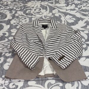 The Limited Black and Tan Striped Blazer